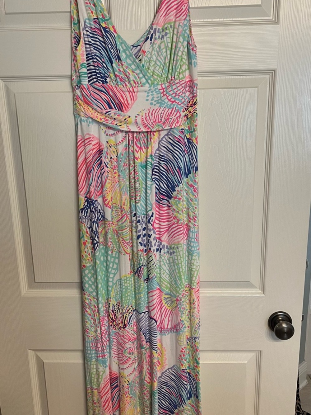 Lilly Sleeveless Floral Print Maxi Dress in Multicolor